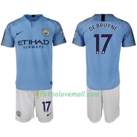 Levné Manchester City DE BRUYNE 17 Dětské Domácí Fotbalové dresy 2018-2019 Krátký Rukáv